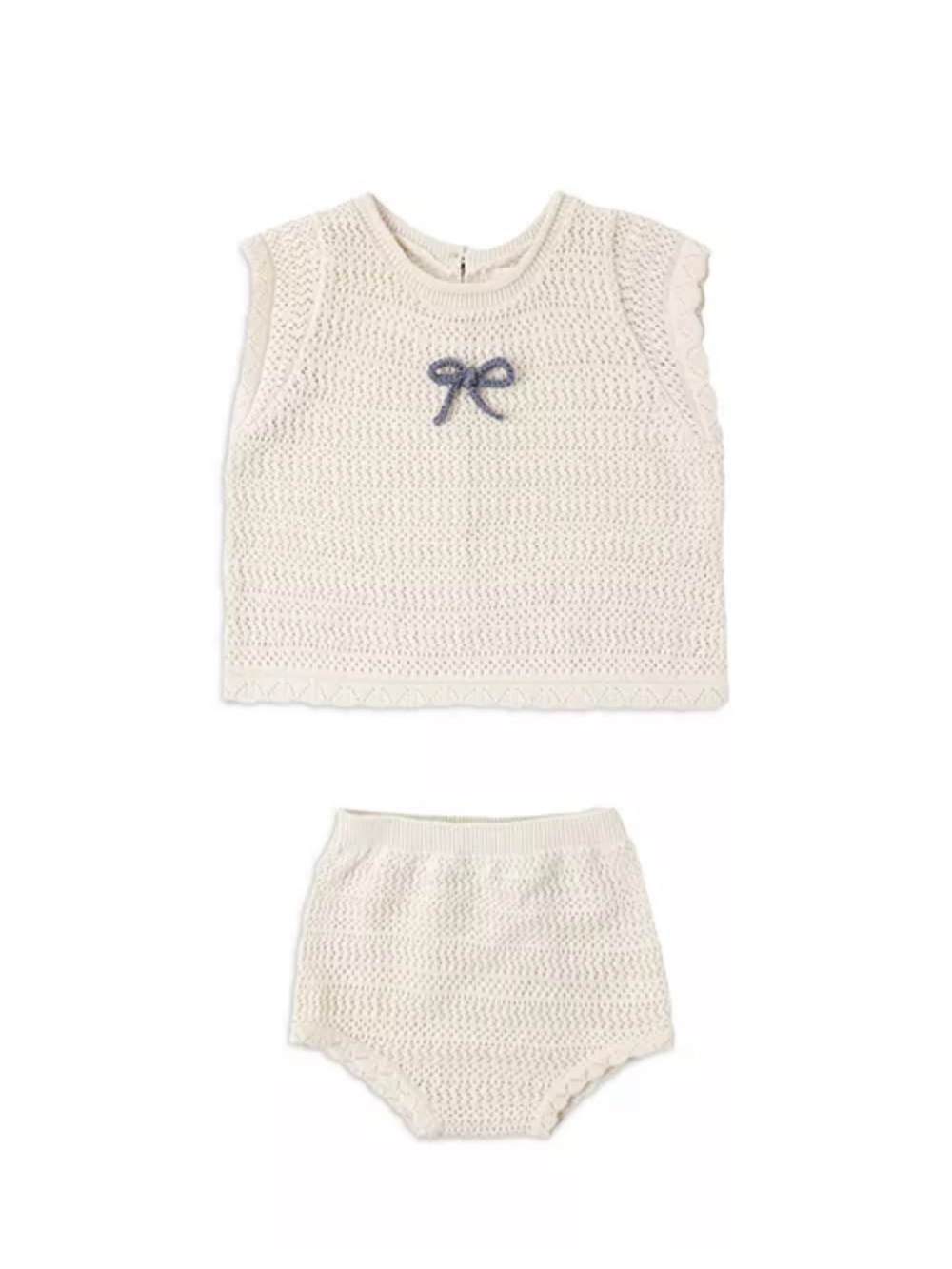NWT Rylee + Cru Scalloped Knit Top & Bottoms Set